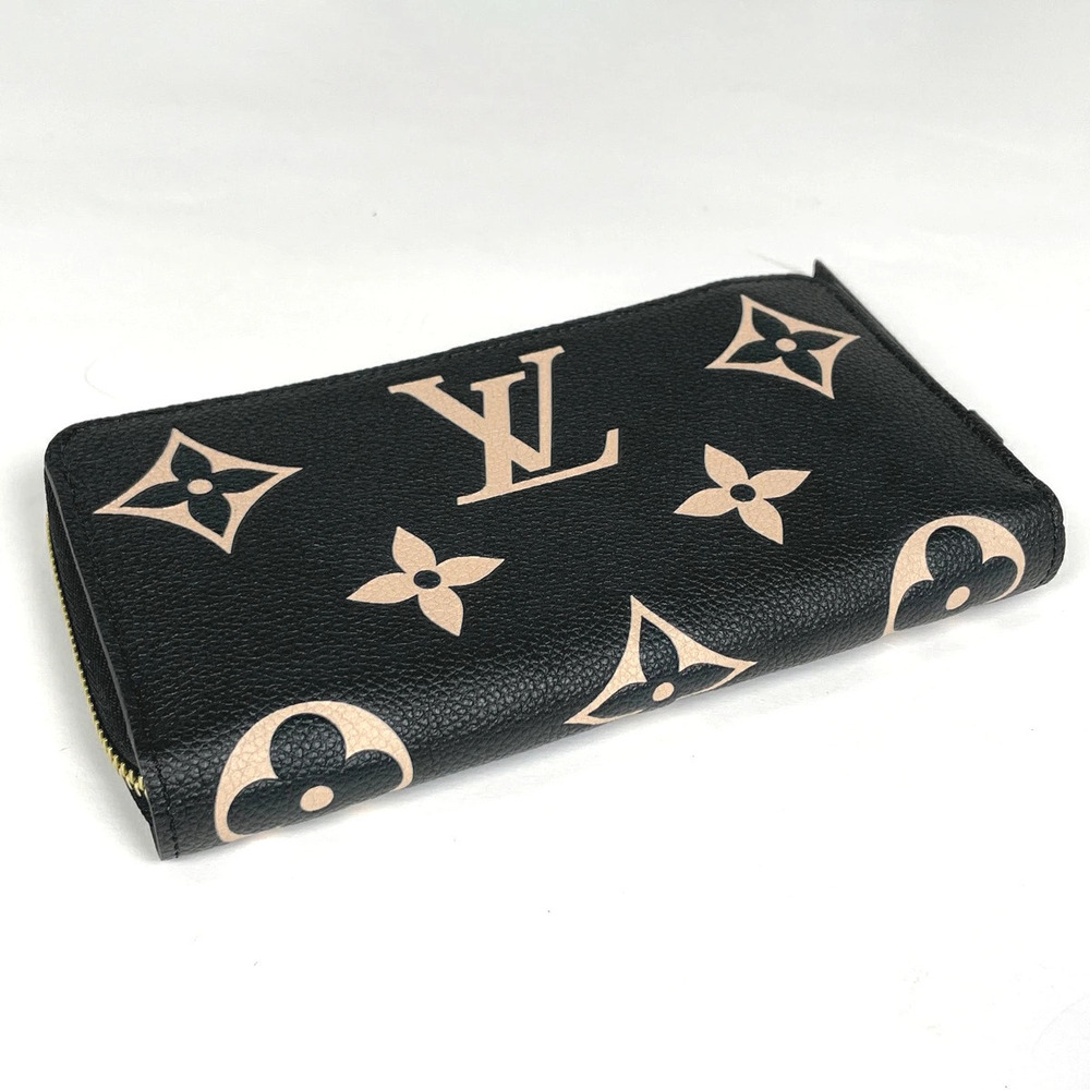 Louis Vuitton Zippy Empreinte Round Zip Wallet Long Black Monogram Bicolor Black